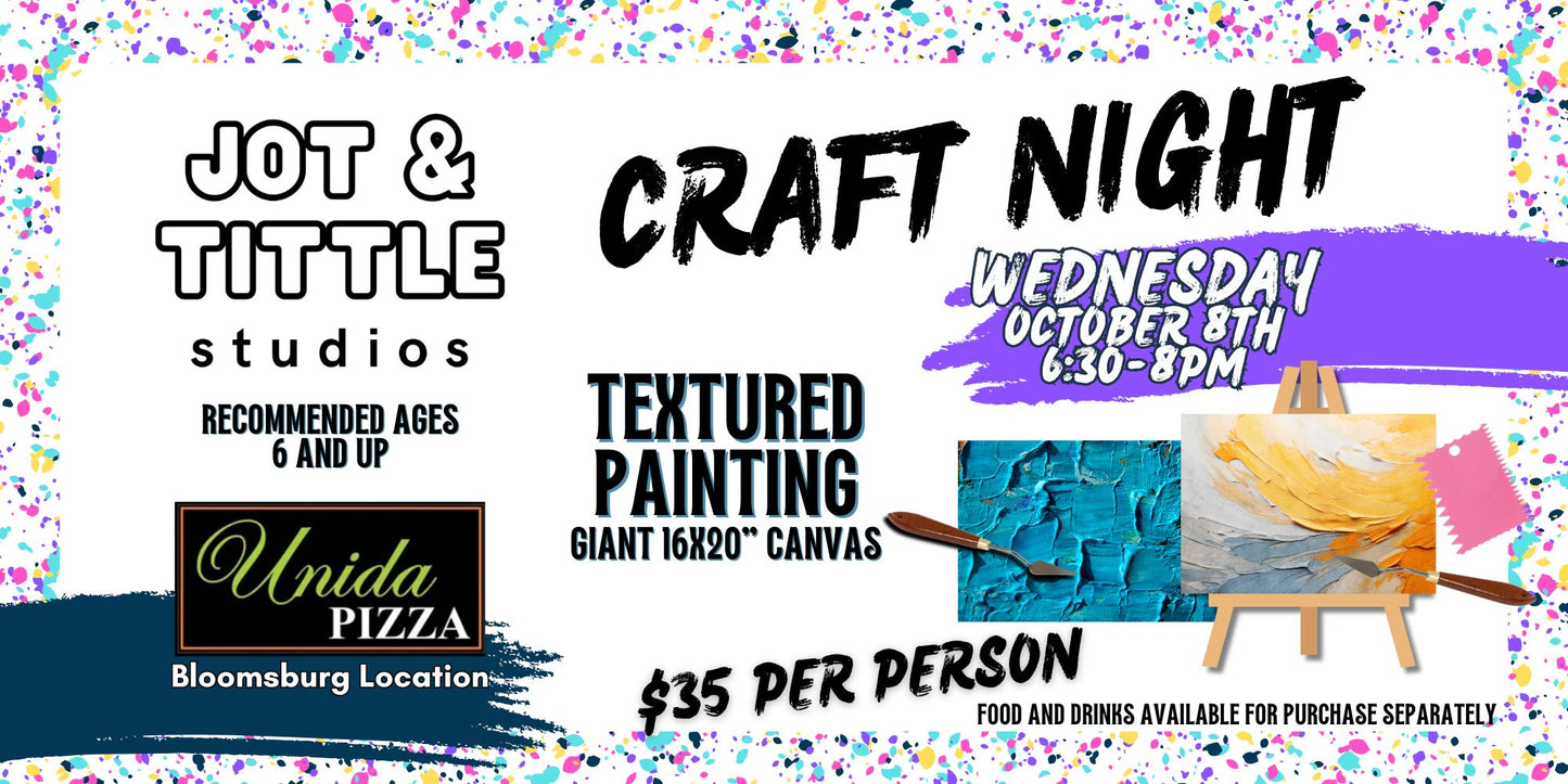 Weds 10/8 - Textured Painting Workshop