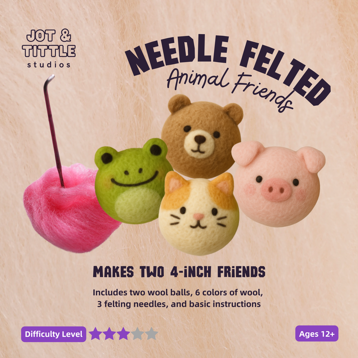 Needle Felted Animal Friends
