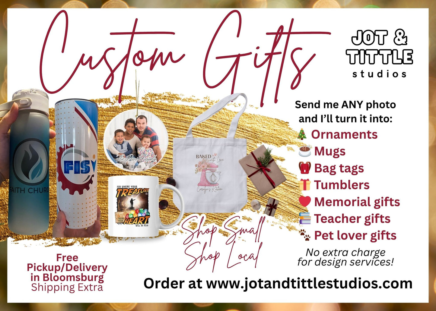 Custom Photo Gifts (Ornaments, Mugs & More)