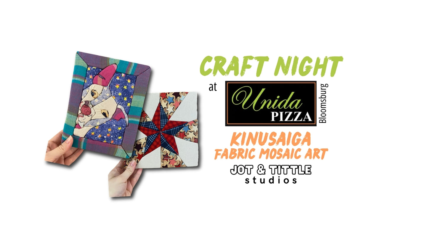 Fabric Mosaic Art (Kinusaiga) - Weds 7/29 at 6pm
