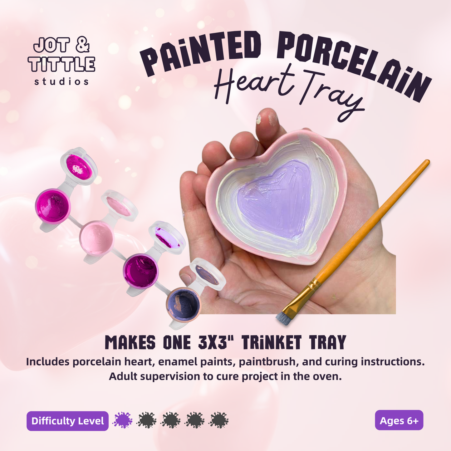 Porcelain Heart Tray - Take-Home Kit